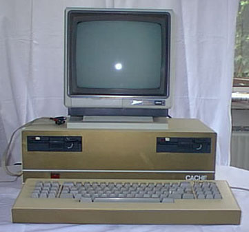 The CHE-1 with the CaCHE enclosure and TOuCHE keyboard. Source: http://www.applefritter.com/node/193 © 2004 Tom Owad, Gerard Goorden.